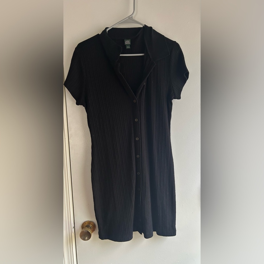 Black, Ribbed Bodycon dress